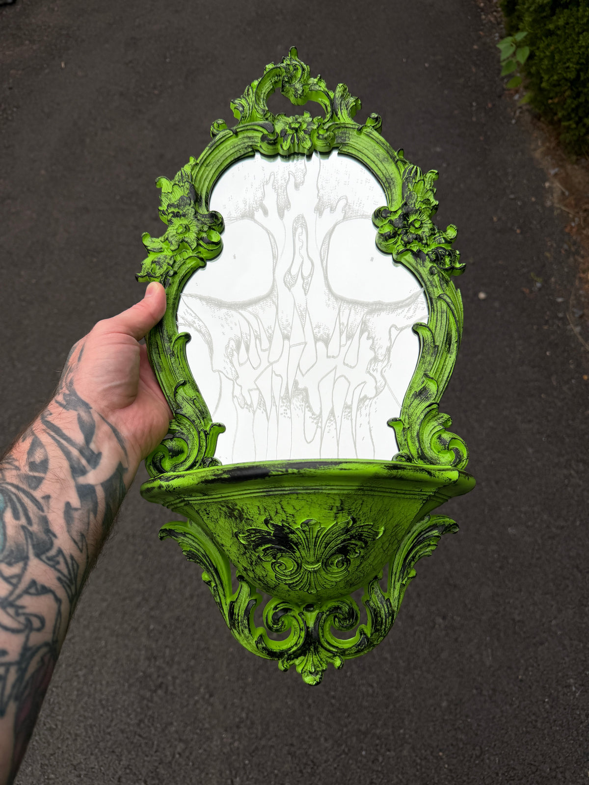 Guardian Mirror custom painted and engraved