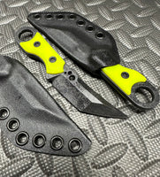 Koch Tools Co and Empire Outfitter EDC Hornet Fixed Blade AEB-L DayGlow G10