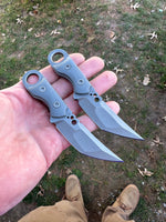 Koch Tools Co and Empire Outfitter EDC Hornet Fixed Blade AEB-L Gray G10