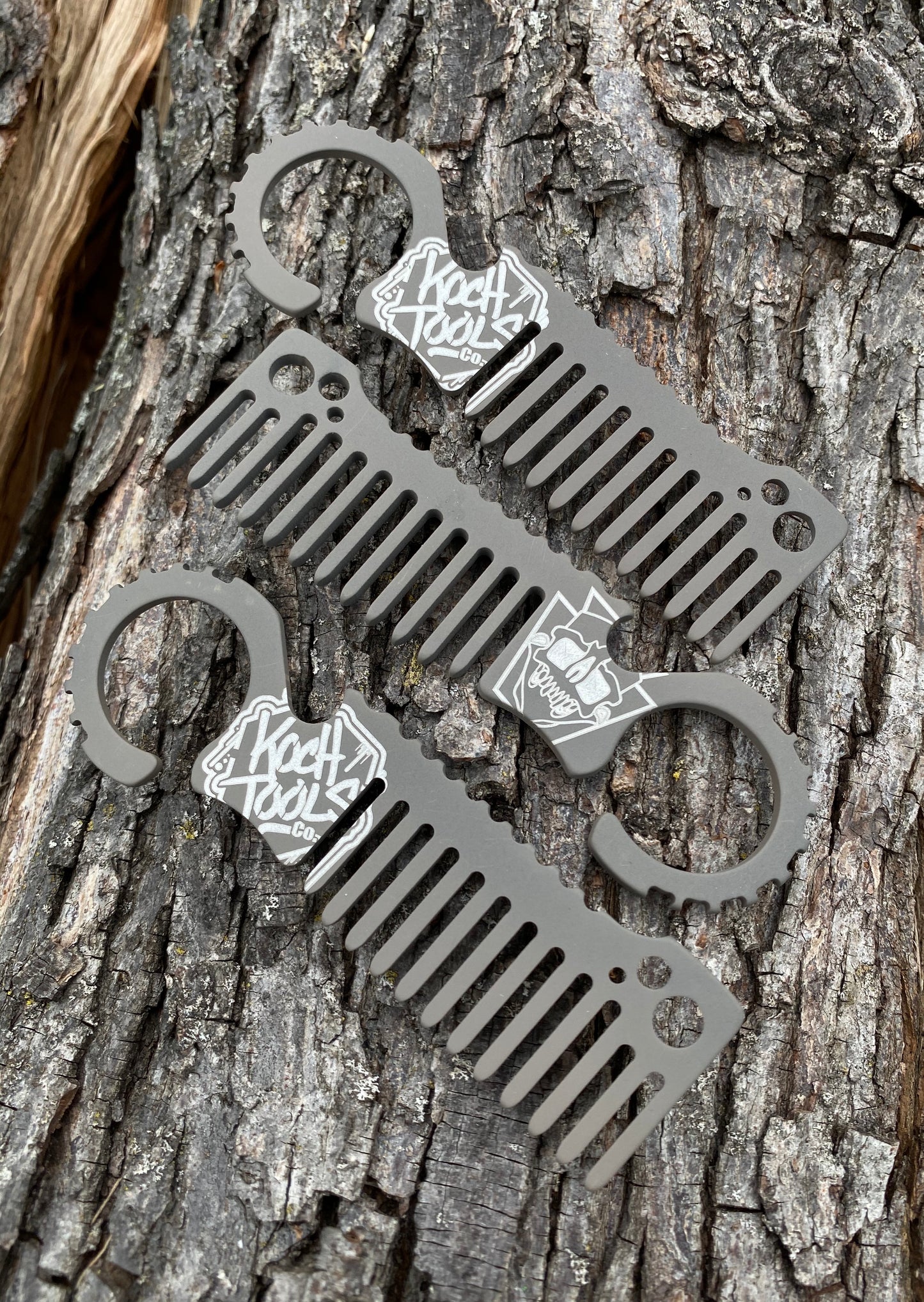 Koch Tools Co Beard Comb Komb for EDC Titanium