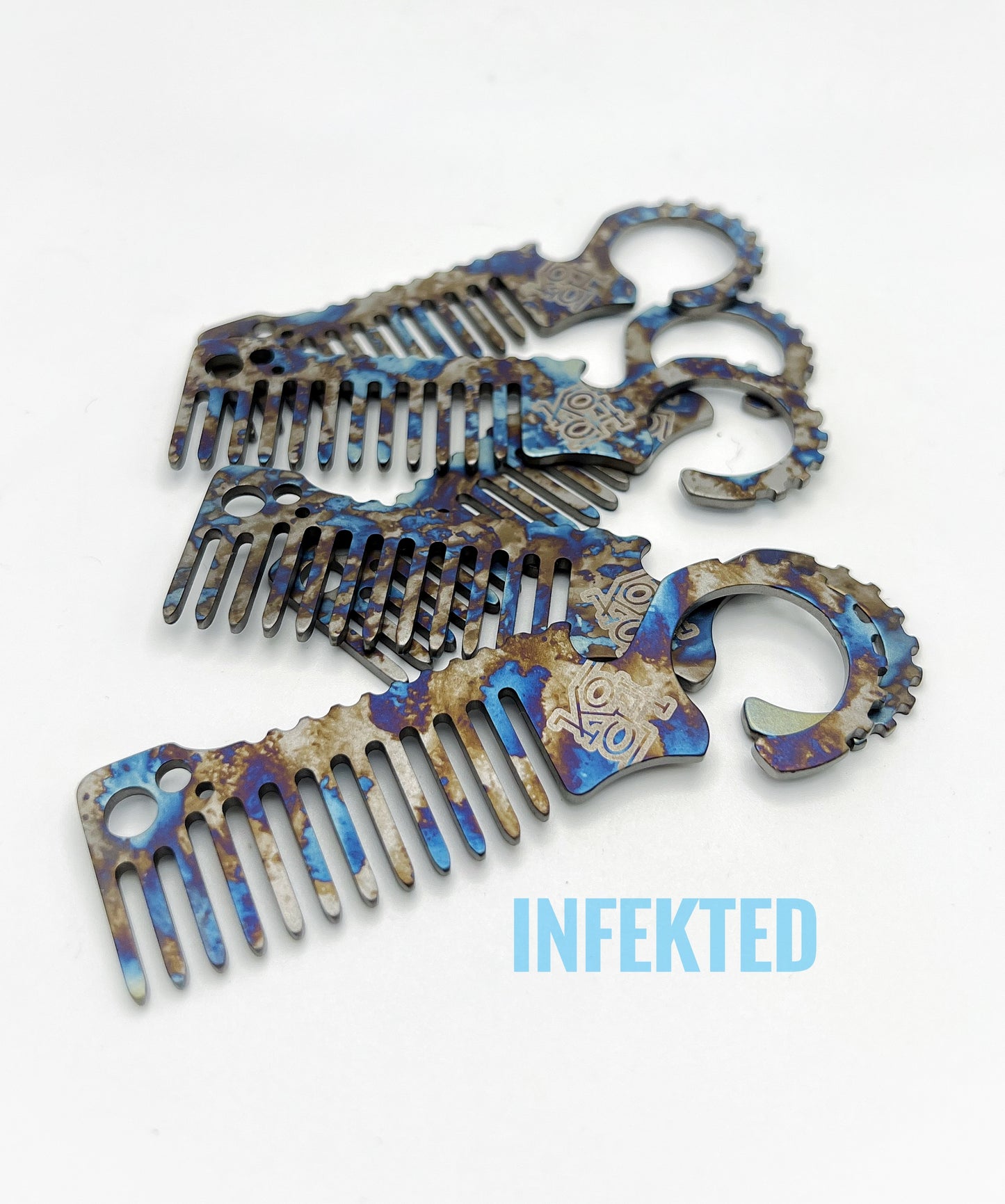 Koch Tools Co Beard Comb Komb for EDC Titanium