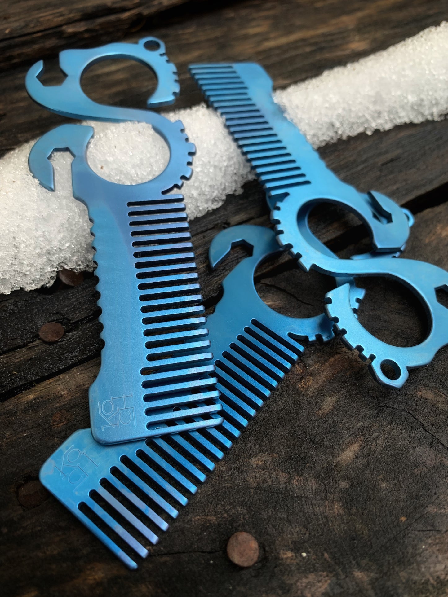 Koch Tools Co Beard Comb Komb for EDC Titanium