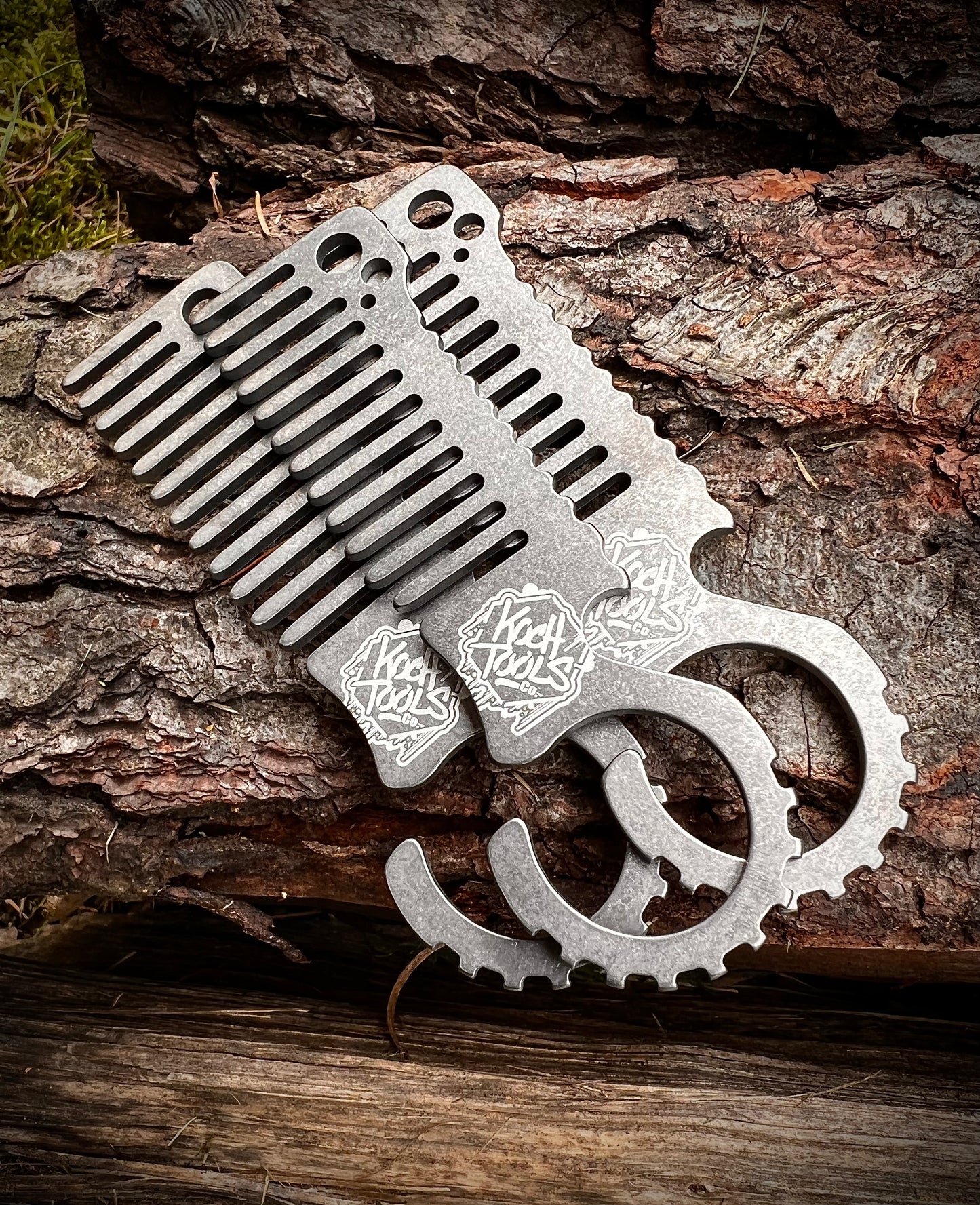 Koch Tools Co Beard Comb Komb for EDC Titanium