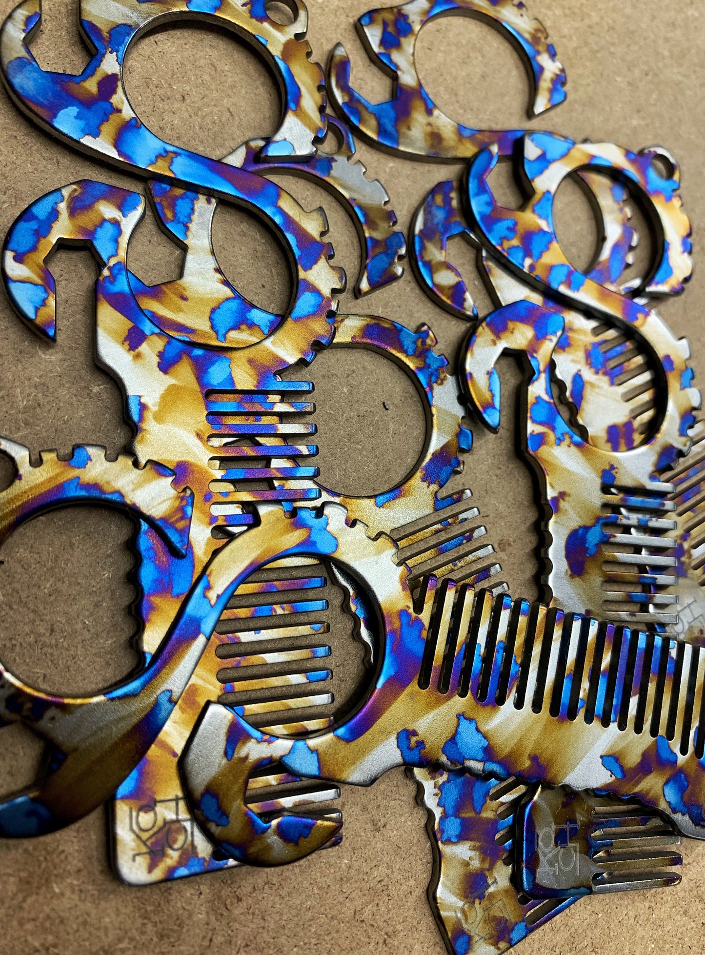 Koch Tools Co Beard Comb Komb for EDC Titanium