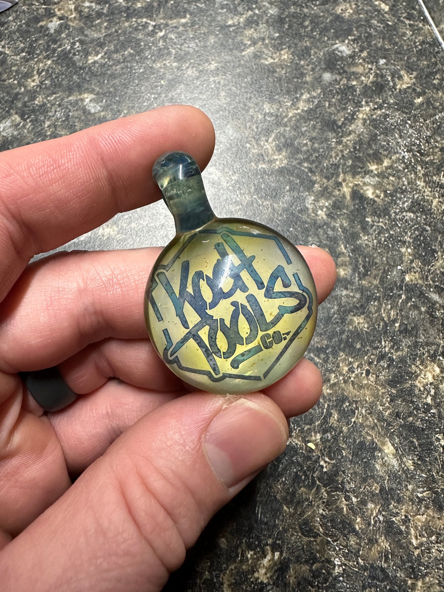 Koch TOols Glassjaw Fabrication Glass EDC Pendants Lasered with artwork