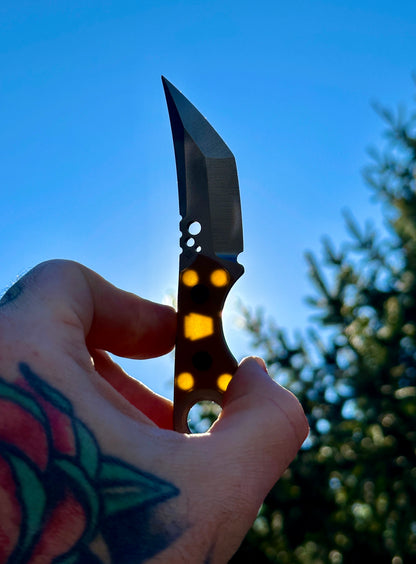 Koch Tools Co and Empire Outfitter EDC Hornet Fixed Blade AEB-L Ultem Scales