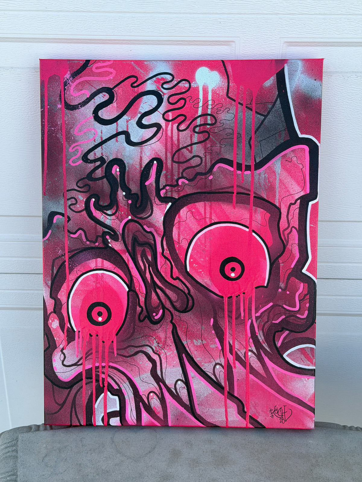 Pink Guardian Original Canvas