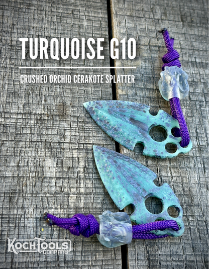 Koch Tools Co. Artifakt Pocket Tool - EDC Worry Stone - Turquoise G10