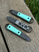 Koch Tools Co. Kursor Prybar EDC Pocket Tool - Prybar with Clip - Tiffany G10 and Zirconium