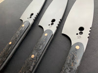 Koch Tools Co. Santoku Chef Knife for Camping, EDC, Cooking - Carbon fiber and carbon steel