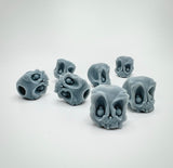EDC Koch Tools Co Guardian Skull Lanyard Bead for Paracord - Gray Resin Two Pack