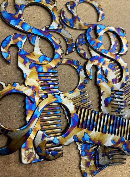 Koch Tools Co Beard Comb Komb for EDC Titanium 